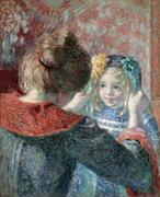 亨利·勒巴斯克的《Madame Lebasque and sa fill Marthe》。大约1898 - 1899。