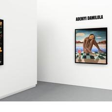 “感知范式”展览中的阿德尼·达米罗拉作品。(左)对我的皮肤很自信(右