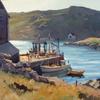 Strisik，Paul（1918-1998），Monhegan Pier，1959年，帆布上的石油，24 x 30英寸，Monhegan艺术博物馆，南希斯特里克的礼物，2002年。
