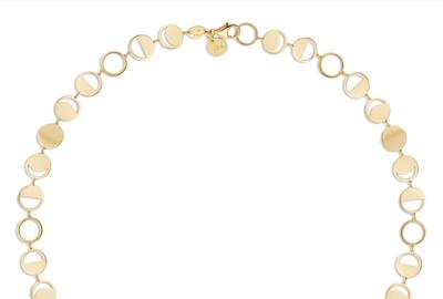 波西米亚彩纸月链由Delphine Leymarie Fine Jewelry。