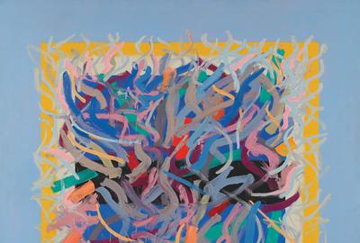 约翰·费伦|蓝色季节| 1961 |布面油画| 75 x 75英寸。| FG©140143