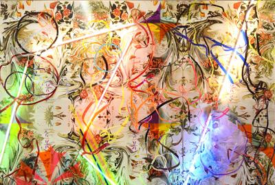 朱迪普法夫,无标题的。Judy Pfaff工作室提供。