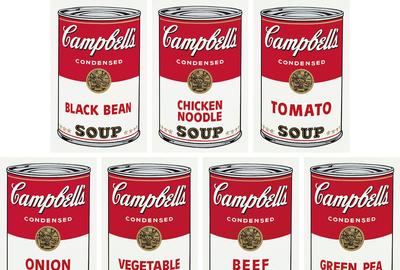 来自当代重要收藏品Andy Warhol Campbell's Soup I（F.&S44-53），1968年估计：600000-900000英镑