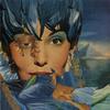 吉恩·康纳，《蓝色金字塔》，1970年。剪切粘贴印刷纸，10¾x 9 3 / 8英寸。收藏桑José美术馆。李普曼家族基金会资助博物馆购买，2018.09.01。