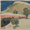 乔治亚·奥基夫(Georgia O ' keeffe，新墨西哥/纽约，1887-1986)，“无题(德克萨斯州景观)”，1917年，水彩画，8¾英寸x 12英寸，被列为艺术家目录提花中的第196项，提花说明该作品与奥基夫的粉色和绿色山脉系列有关。来源:乔治亚州萨凡纳的贝蒂·梅尔弗庄园。估计100000 - 150000美元