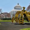 跳舞的南瓜,2020年。纽约植物园，2021年。青铜上的聚氨酯漆。©弥生草间弥生。由Ota Fine Arts, Victoria Miro和David Zwirner提供。摄影:Robert Benson