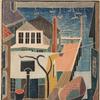 白线Woodblock打印由Blanche Lazzell（1878-1956）“我的码头工作室”，普罗旺斯敦庄园艺术系列的一部分。