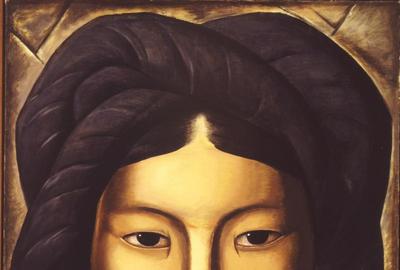 Alfredo Ramos Martínez, La Malinche (Young Girl of Yalala, Oaxaca), 1940.  Oil paint on canvas; 50 x 40 1/2 in.  (127 x 103 cm).  Phoenix Art Museum: Museum purchase with funds provided by the Friends of Mexican Art, 1979.86.  ©The Alfredo Ramos Martínez Research Project, reproduced by permission.