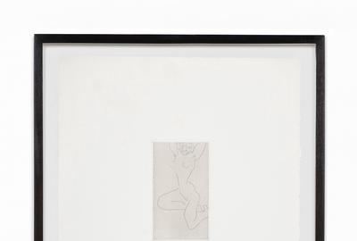 Henri Matisse。Nu Assis Sur La Jambe Droite，BrasLevés，1931。在拱门Velin纸上的贴花贴花蚀刻;纸张尺寸：14 3/4 x 11 1/4英寸（37.5 x 28.5 cm）。图片礼貌Zeit当代艺术，纽约