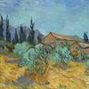 Vincent Van Gogh（1853-1890），Cabanes de Bois Parmi Les Oliviers et Cypriers etCyplès1889年10月。帆布上的油。17°x23¾（45.5 x 60.3 cm）。在Cox收藏中售价71,350,000美元：11月11日11月11日在纽约斯科迪的印象主义故事