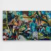 Maia Cruz Palileo，“风，水，石头”2020.油在帆布上，50 x 120英寸。博物馆购买与Tad J. Freese和Brook Hartzell，Lipman Family Foundation和Yvonne和Mike Nevens提供的资金，以纪念Cheryl和Bruce Kiddoo。2021.01。