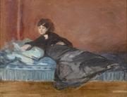 Berthe Morisot: Femme Allongée sur un Canapé，作者:爱德华·马奈