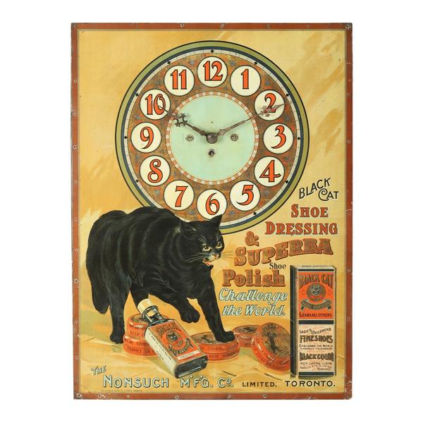 重要的黑猫穿鞋钟（收藏家称之为“黑猫钟”），是加拿大有史以来最重要的广告之一（约11210美元）。