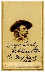 Mathew Brady的George a . Custer的名片，等级为“Yours Truly / GA Custer / Bt Maj Genl / U.S.A”，一个真正罕见和优秀的例子(估价:2万- 2.6万美元)。