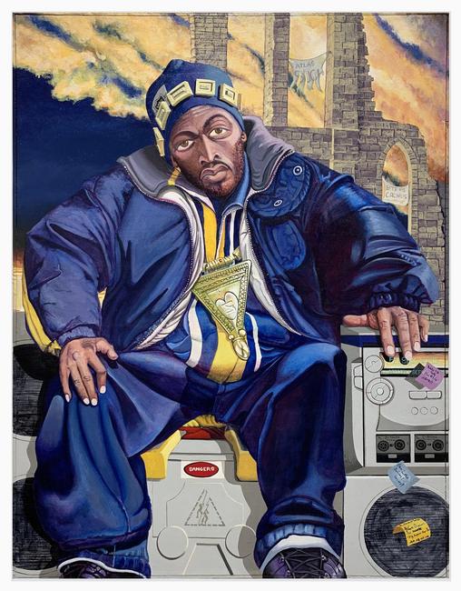吉姆·亚当斯，Lil’Zoose, 2008年丙烯帆布，艺术家画框，49 x 37英寸。