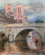 约瑟夫·克莱奇(Joseph Kleitsch)的《圣米歇尔桥》(Pont St. Michel)