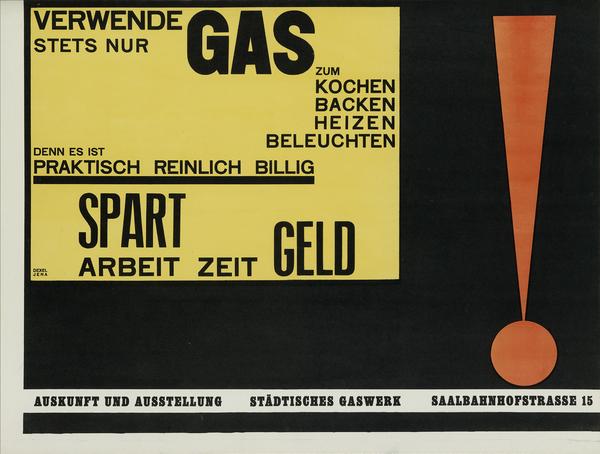 沃尔特·德塞尔，Verwende Stets Nur Gas, 1924年。估计2万到3万美元。