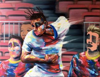 Thomas AgrinierL'Éludu Mercato（所选的Mercato之一），帆布2021油35 1/8 x 45 5/8英寸（89 x 116厘米）