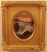 PETER BAUMGRAS(美国，1827 - 1904)船上的GENESEE河石油，9.25