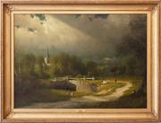 詹姆斯福工（美国1826  -  1904年）：景观 - 仁慈卫士 - 帆布上的油，31.5 x 45.5英寸/右下角