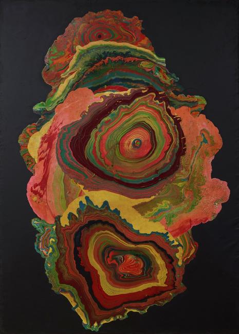 岛本正三，《无题-漩涡》，1965，布面油画，拉科夫斯基收藏和达拉斯艺术博物馆通过TWO x TWO for AIDS和艺术基金，2012.1.3，©岛本正三协会。那不勒斯