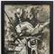马克布尔·菲达·侯赛因(Maqbool Fida Husain)的立体派油画(印度，1915-2011)，一幅单调的构图，描绘了骑在野马背上的骑手(估价:4万至6万美元)。