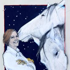 Donna Howell-Sives“星光吻”，30“H x 22”w