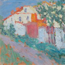 卡兹米尔·马列维奇，《夏天》(或《房子和花园》)，1906年。布面油画，19,2 x 31厘米。Vladimir Tsarenkov收藏，伦敦
