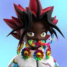 村上隆(Takashi Murakami)的2万个克隆X NFT化身之一。